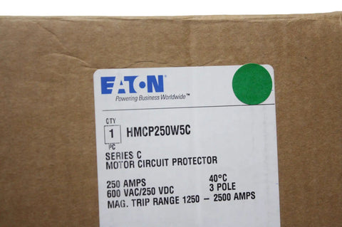 Heavy Duty 3 Pole Motor Circuit Protector Breaker Replacement For Industrial Panels 250 Amp label on packaging.