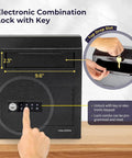 Drop Safe Box With Lock And Digital Keypad, Wall Mounted Cash Drop Box For Business, showing electronic lock and slot