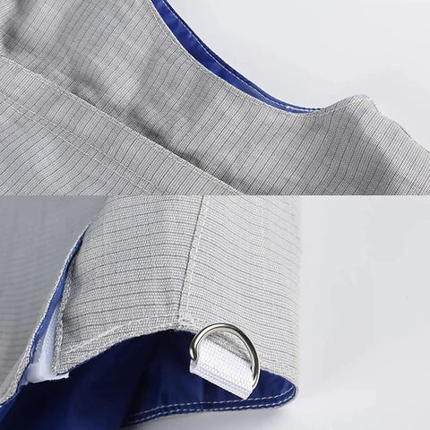 Lightweight Fencing Lame Jacket For Beginners, Non Washable Metal Vest, Electric Foil Saber Gear, Left Hand Size 30, fabric close-up