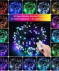 300 LED Color Changing Christmas Lights 98ft Outdoor String Lights With Remote And Timer 17 Colors Including Dual Color Modes