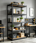 Top Shelf Heavy Duty Five Tier Garage Storage Rack With Adjustable Steel Uprights And Durable MDF Boards Delivering Two Thousand Pounds for workshop gear.