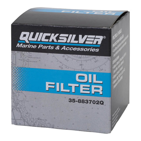 Engine Block Mount Oil Filter For V6 MerCruiser Sterndrive Engines With Anti Drain Back Valve And M Pleated Media Plus A Fifty Percent Thicker Metal Shell For Heavy Duty Startup Lubrication