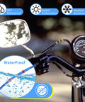 Solder Seal Wire Connectors Kit For Quick DIY Install With Waterproof Heat Shrink Sleeves shown on a motorcycle handle.