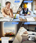 Fly Portable Thermal Printer Bluetooth Wireless Inkless Home Office Travel Buddy Compatible With Smartphones And Laptops For Tattoos And Snappy Prints Includes Fresh Paper Rolls in office, construction, airplane, and vehicle settings.