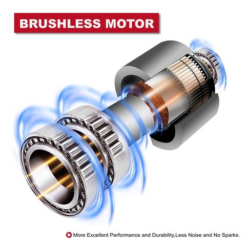 Brushless motor of 20V Cordless Compact Impact Wrench Kit With 1/2 Inch And 1/4 Inch Chucks, Brushless Power Wrench Gun.
