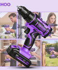 20V Cordless Drill With Fast Charging Battery And Keyless Chuck Purple built like a tank for home DIY tasks and repairs.
