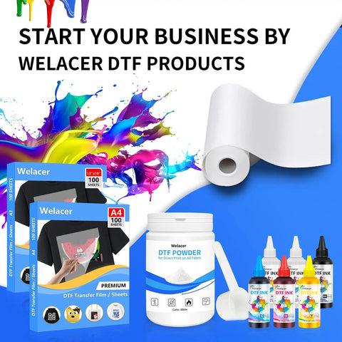 DTF Transfer Film Roll 13 Inch By 328 Feet For Double Sided Matte Clear Pretreat Sheets PET Heat Transfer Paper