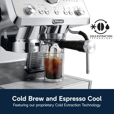Specialista Opera Espresso Machine With Built In Grinder And Smart Tamping 19 Bar Pressure Quick Heat Milk Frother showing cold brew