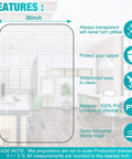 Heavy Duty Office Chair Mat for Carpets 48 By 36 Inches Clear Plastic Floor Protector With Non Slip Backing, features detailed