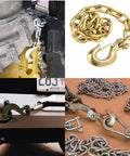 Three Eighths Inch Clevis Slip Hook With Latch Forged G70 Steel Chain Hook For Deck Haulers And Receiver Hitches Trailers