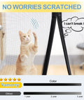 Heavy Duty Magnetic Screen Door With Full Length Magnets Fiberglass Mesh Keeps Bugs Out Lets Breeze In Self Sealing Closure Pet Friendly For Sliding And French Doors 70 By 78 Inch with cat scratching the screen