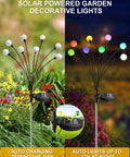 8 Pack Multicolor Solar Firefly Lights With 64 LEDs Waterproof Outdoor Garden Decor For Yard Patio And Pathway Flexible Swaying Branches