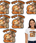 Team Punchs Iron On Transfers 6 Pack 7x7 Inch DTF Heat Press Stickers For T Shirts Hoodies Bulk Custom Apparel Decals