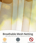 Patio Gazebo Mosquito Netting Screen Walls Beige For 10x10 Gazebos No Fuss Setup Mesh Panels Keeps Bugs Out While Letting Fresh Air In