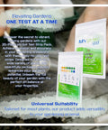 Corn Gluten Meal Weed Preventer For Lawns And Pathways With Slow Release Nitrogen For Thicker Greener Turf Includes Gardening Claw Gloves And Soil Test Strips Covers 1250 Sq Ft with packaging details and usage instructions in background.