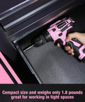 Using Pink 12V Cordless Drill Driver Kit With 3/8 Inch Keyless Chuck Includes Charger And Storage Bag Lightweight Electric Screwdriver