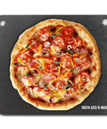Heavy Duty Pizza Steel Plate For Oven And Grill 16 By 14.5 By Three Eighths Inch Carbon Steel Preseasoned with pizza