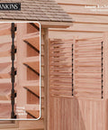 Deck Sunblind System Louver Kit For Windows And Pergolas Heavy Duty Bracket And Panel Hardware Set Up To 11 Boards 49 Inches Black Powder Coated Outdoor Blinds Shutters All Weather Solution, wood louvers installed on pergola