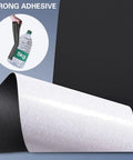 Mega Self Adhesive Faux Leather Patch Strip For Seamless Couch And Auto Seat Repair Heavy Duty Vinyl Film showing strong adhesive backing.