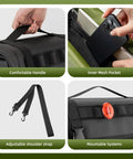 15L Capacity Waterproof Rear Bike Panniers Rack Bag Ride Ready for Cycling Commuting and Bikepacking with adjustable strap and pockets
