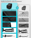 Comparison diagram of Waterproof Patio Chair Covers Two Pack All Weather Outdoor Furniture Protection with UV Resistance and Basic Cover.