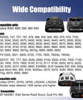 USB To DC 3.5 Power Cable for Radar Detectors 12V 6.56ft Long compatibility chart with Cobra, Uniden, Whistler models