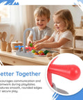 Kids playing with Straight Up Realistic Kitchen Faucet Toy For Kids Pretend Play Sink Accessories, showcasing teamwork and fun.