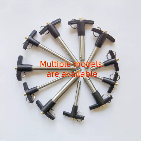Multiple Stainless Steel T Handle Ball Lock Pins With Lanyard Quick Release For Home Gear And Audio Setups 6mm Diameter