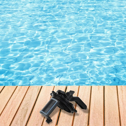 Heavy Duty Pool Valve Rebuild Kit For Jandy Ports 4715 And 4716 With Handle Knob Cover, black plastic on pool deck