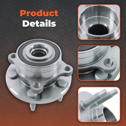 Two Pack Front Or Rear Wheel Hub And Bearing Replacement For Police Interceptor Utility 2013 2018 And Ford Explorer 2011 2018 512460 Delivers Stable Driving And Precise Wheel Rotation product details image