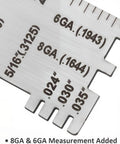 Metal Thickness Gauge For Sheets And Wires, Welding Gauge Plated Size Inspection Tool with laser-engraved measurements