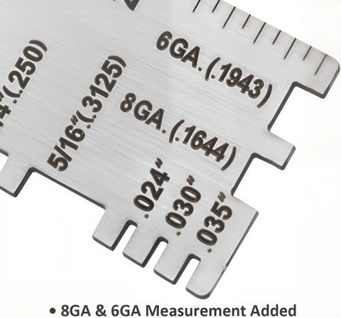 Metal Thickness Gauge For Sheets And Wires, Welding Gauge Plated Size Inspection Tool with laser-engraved measurements