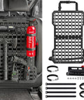 Vehicle MOLLE Panel Back Seat Organizer For Trucks And Boats Mount Rack With Fire Extinguisher Quick Mount Hook And Loop Fasteners