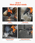 3600W Electric Demolition Hammer Heavy Duty Concrete Breaker with 1400 RPM; drilling, hammering, adjusting chisel directions