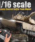 US M1A2 Abrams RC Tank One Sixteenth Scale HengLong 2 4GHz Remote Control Vehicle in action with realistic sound and lights