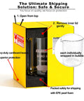 Packaging of 7 Piece Glass Beaker Set For Lab And Classroom With Printed Graduations 10Ml To 1000Ml Borosilicate Glass