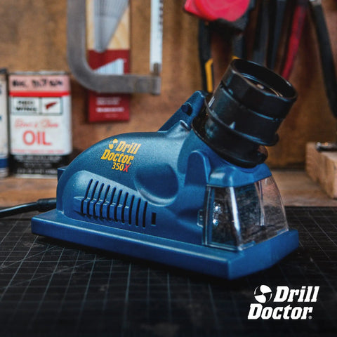 DD350X Drill Bit Sharpener For 3/32 To 1/2 Inch Bits Electric High Speed Portable Sharpener For Steel Masonry Carbide And Tin Coated Bits Built Tough For Home Shops And Pros