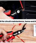 6 Inch Flush Wire Cutters With Built In Stripping For Copper Aluminum And Insulated Wires in use for home wiring