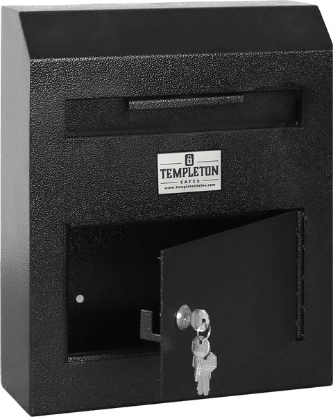 Wall Mounted Mailbox Drop Safe And Suggestion Box With One Way Depository Slot Keyed Lock Ideal For Small Businesses Retail Stores Churches Schools And Homes For Secure Cash Keys And Important Paperwork Deposits.