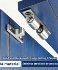 Solid Brass Adjustable Tension Double Roller Cabinet Catch 60mm Heavy Duty Latch Hardware for Closet Cupboard Wardrobe French Doors Silver Finish Four Pack