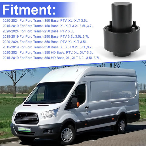 Close-up of Shop Grade Heavy Duty Rear Axle Hub Spindle Lock Nut Socket Wrench For Ford Transit RWD with half inch drive.