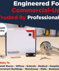 Heavy Duty Commercial Door Handle Lock Set With Grade 2 Security, Keyed Entry Lever for offices, box and handle on table