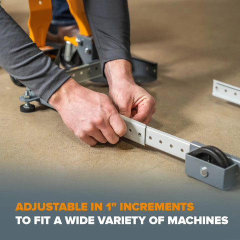 Adjusting Heavy Duty Universal Mobile Tool Base With Swivel Casters, Adjustable Tool Dolly Expands From 12 By 12 To 26 By 26 Inches