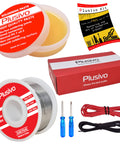 Solder Wire and Rosin Paste Flux Kit for PCB Soldering and DIY Projects 60-40 Tin Lead Rosin Core Wire 1mm 100g with accessories