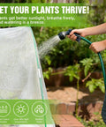 Watering plants under the All In One Garden Netting Kit With 36 Fiberglass Hoops And 30 Connectors For A 10x20 Ft Ultra Fine Mesh Insect Barrier