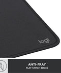 Studio Series Mouse Pad With Anti Slip Rubber Base, Spill Resistant Surface, Easy Gliding, Durable Materials, Portable Desk Mat In Graphite