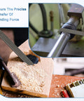 Proven Job Ready Pneumatic Air File Set With Five Square Steel Burrs Designed For Fast Metal Grinding Polishing And Straight Up Reliable Daily Workshop Tasks in use on wood.