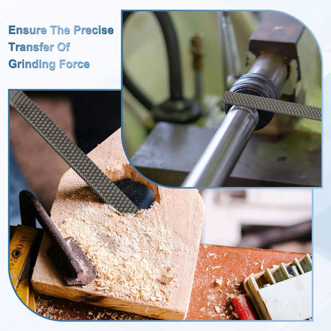 Proven Job Ready Pneumatic Air File Set With Five Square Steel Burrs Designed For Fast Metal Grinding Polishing And Straight Up Reliable Daily Workshop Tasks in use on wood.