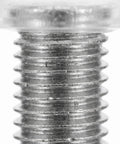 Close-up of M8 threaded metal part of Adjustable Furniture Feet With PVC And Metal Round Levelers 40 Pieces Non Slip Base Scratch Resistant