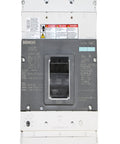 Heavy Duty Three Pole Industrial Molded Case Circuit Breaker Eight Hundred Amps NMX3B800 with gray steel housing shown from the front.